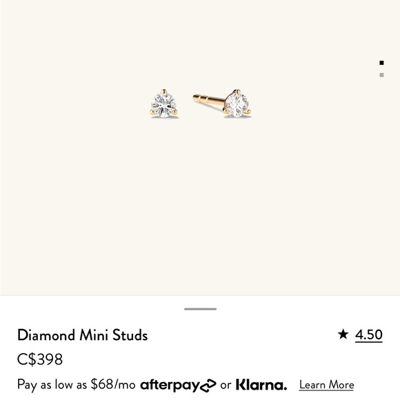 Mejuri Jewelry - Diamond Mini Stud Earrings - Gold